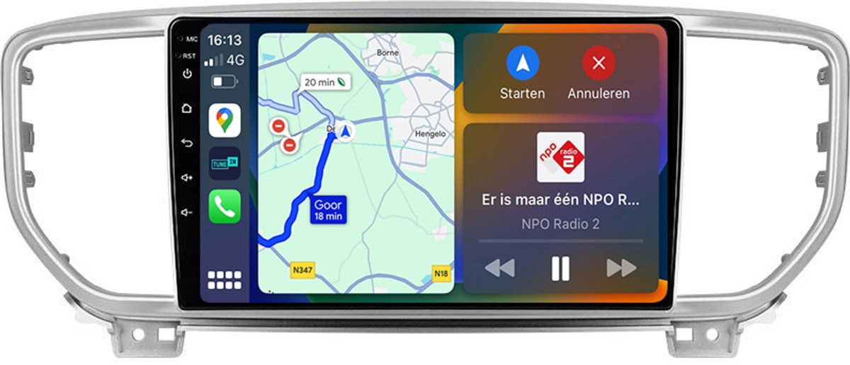 BG4U - Android Navigatie Radio geschikt voor Kia Sportage 2016-2018 met Apple Carplay en Android Auto