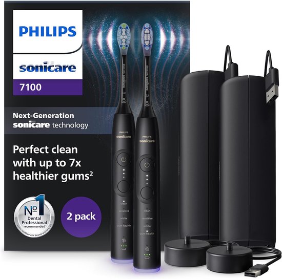Philips Sonicare 7100 Oplaadbare Tandenborstel Duo Pack - Philips Consumer Lifestyle - €197,00