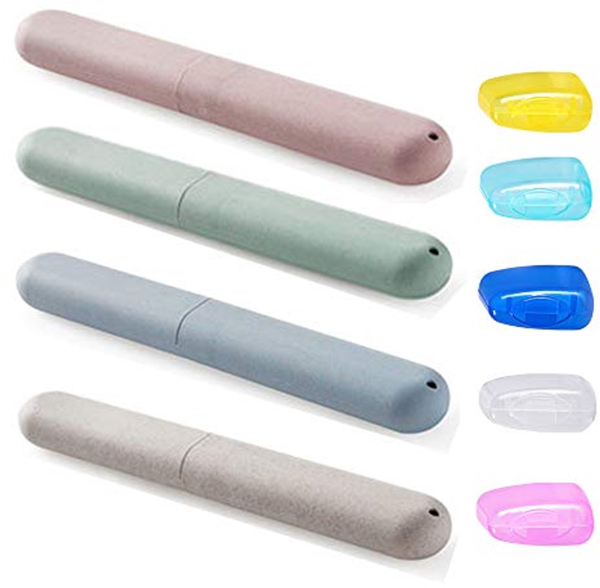 Reis Tandenborstel Case en Hoofd Covers - 4 Pack + 5 Pack