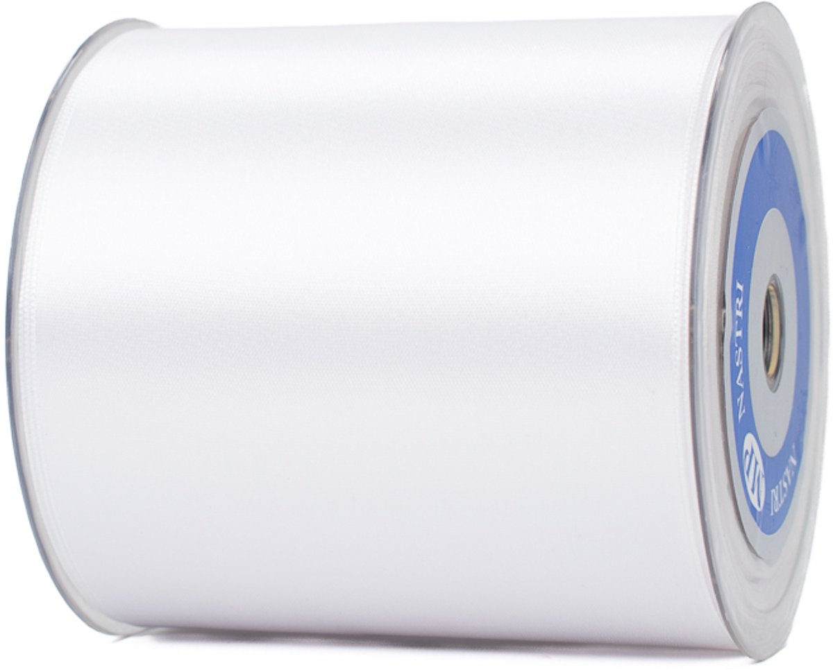 Breed openingslint van 10 cm x 25 meter wit - lint voor opening