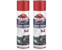 KRAKEN BOND Motorreiniger / Ontvetter Spray 360 ml – Krachtige Non-Chlorinated Formula – Hoog Oplossend Vermogen – Residuvrij – Voor Auto’s, Motoren & Machines - 2 Stuks