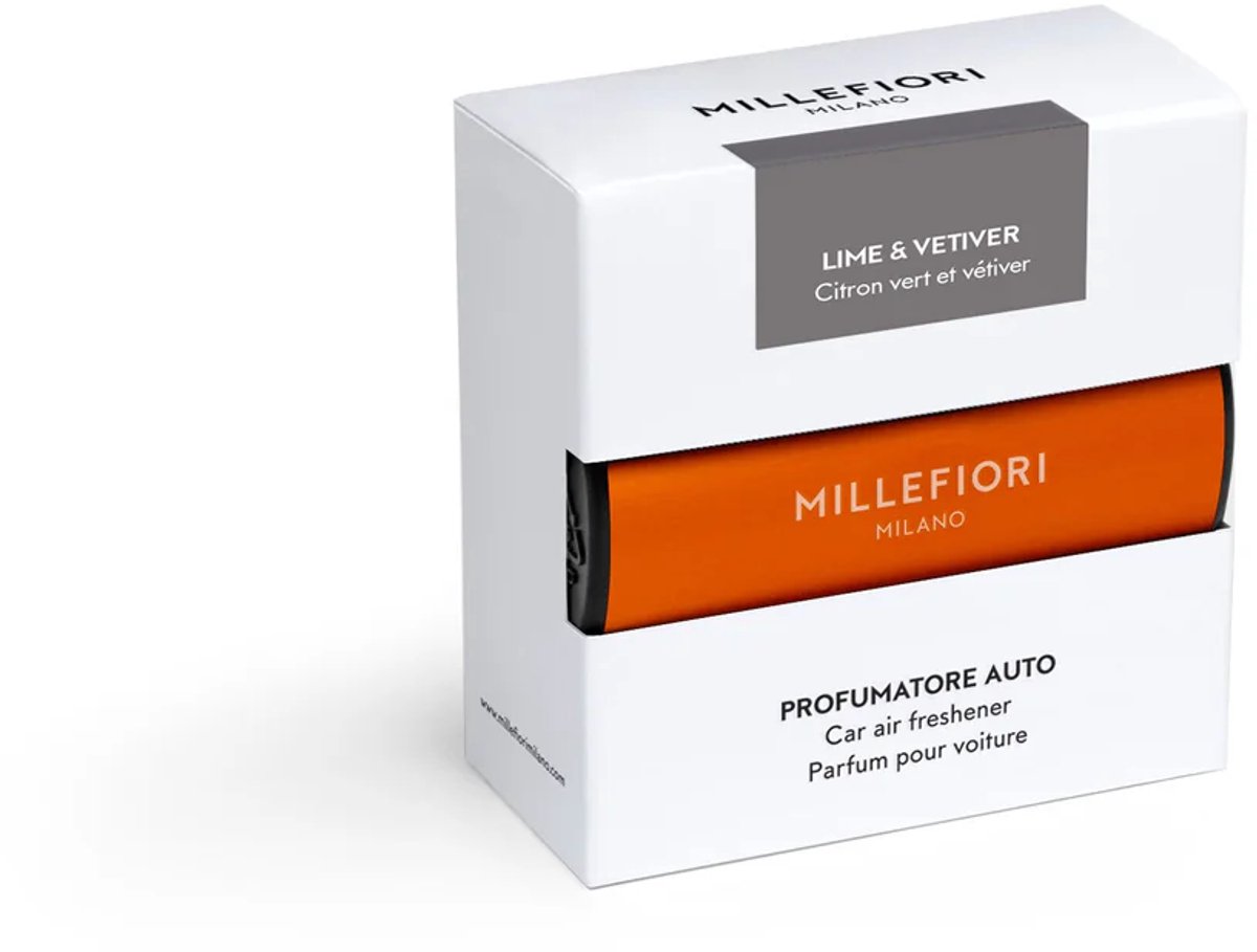 Millefiori Milano - Autoparfum Icon - Classic - Lime & Vetiver - Oranje