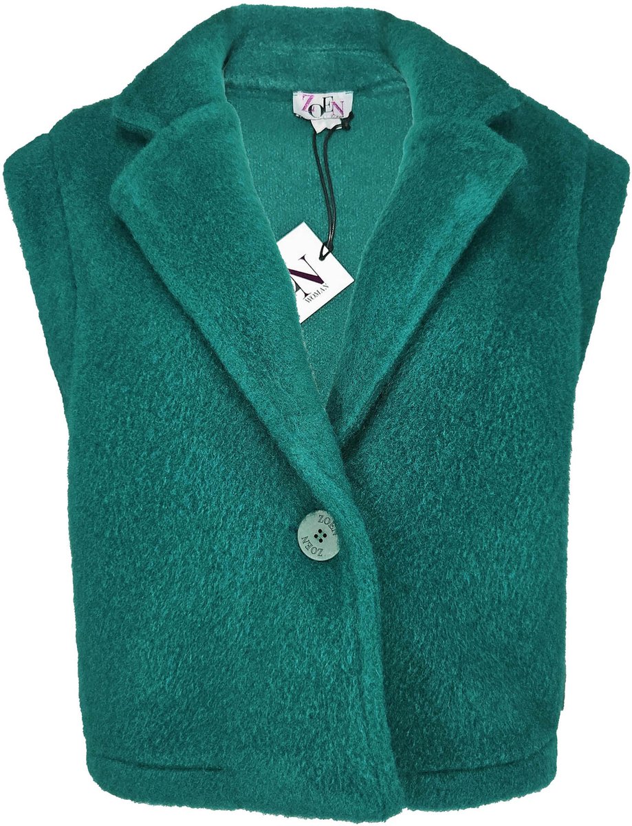 Zoen Woman - Elvie Fluffy Gilet - Fur Gilet - Waistcoat - Groen Green