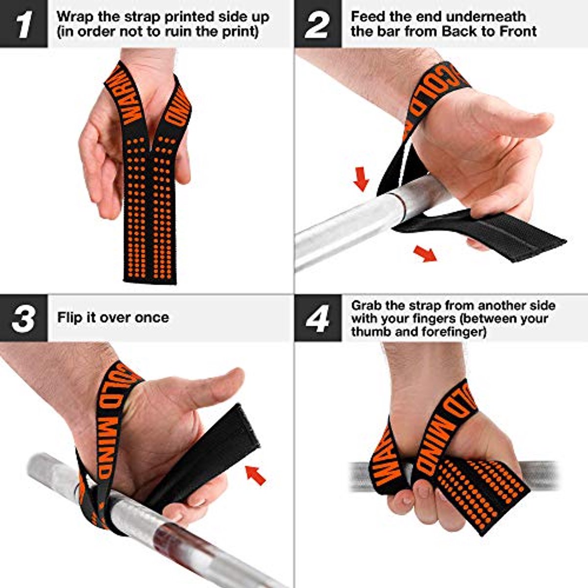 Lifting Straps voor Gewichtheffen - Tot 300kg Getest - Polsbanden voor Gym Powerlifting, Deadlift en Crossfit Accessoires