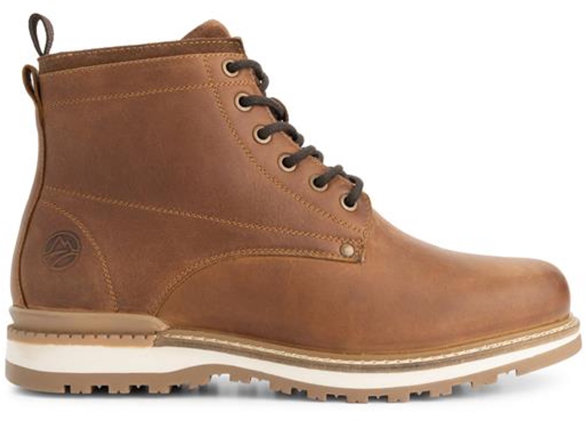 Travelin' Mosbjerg Heren - Veterboots - Wolgevoerd - Cognac