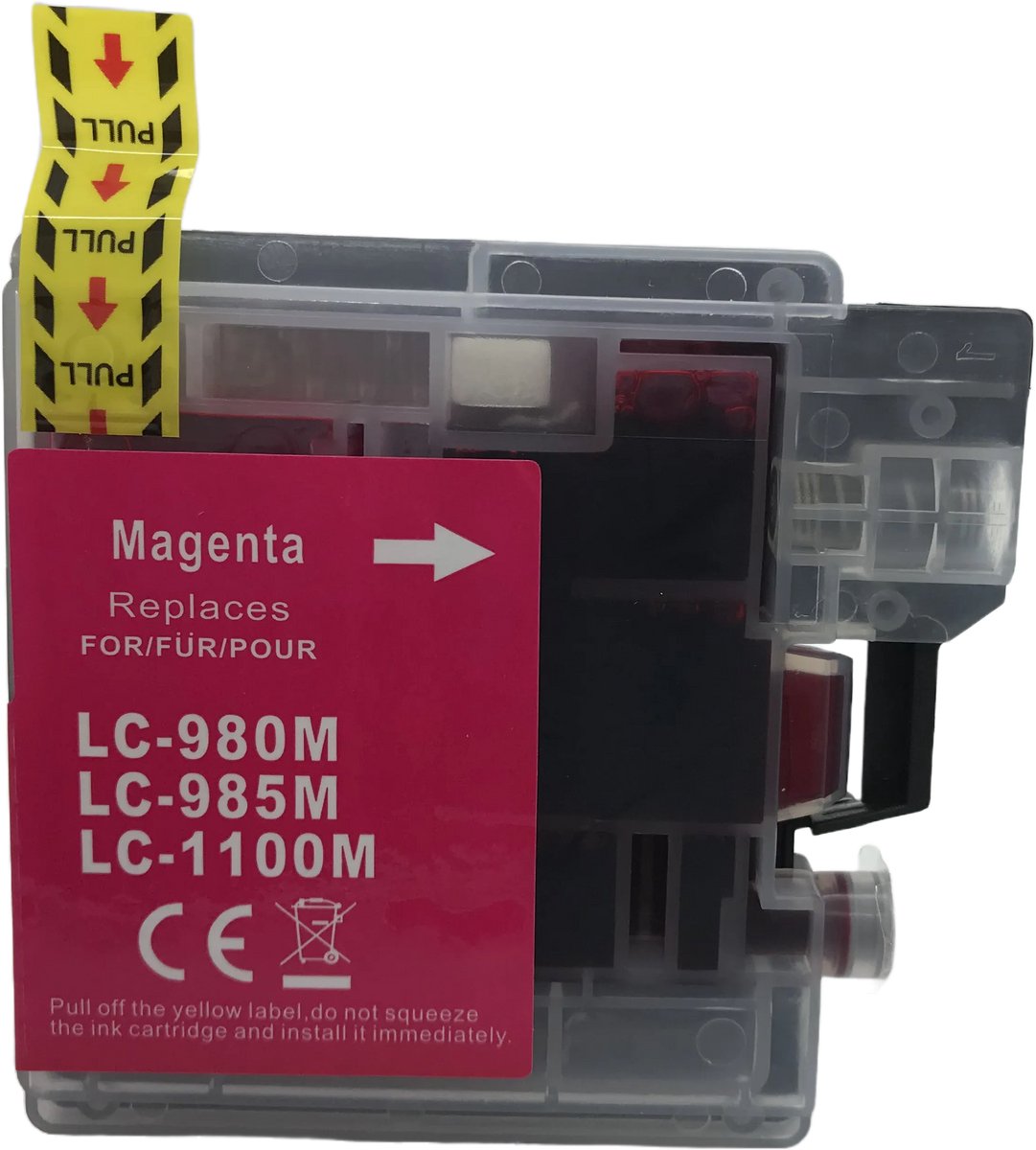 Inktcartridge 1x Magenta Geschikt voor Brother LC1100/LC980/LC985 Geschikt voor Brother DCP-185 C - DCP-385 C - DCP-395 CN - DCP535 CN - DCP585 CW - DCP-6690 CW - DCP-J615