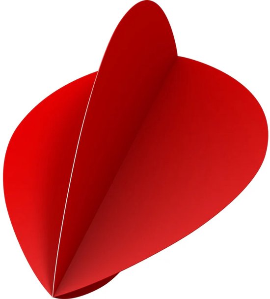 DLDarts - Pear Flights - 75 micron - 1 Set - Rood van Merkloos — afbeelding 2