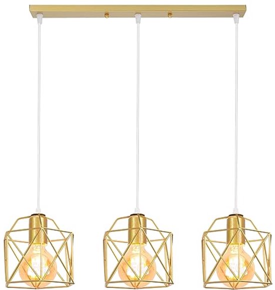 Industriële Hanglamp Zwart Diamant Kooi Ontwerp Vintage Plafondlamp E27