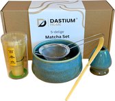 Dastium Home Matcha Set - 5 delige Matcha Starterset - Matcha Klopper - Matcha Kom - Matcha Zeef - Matcha Thee Set - Donkerblauw