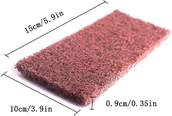 Amacoam Schuurspons – 10 Stuks – Nylon & Carborundum – Krasvrij – Voor Keuken, Metaal En Industrie – Herbruikbaar