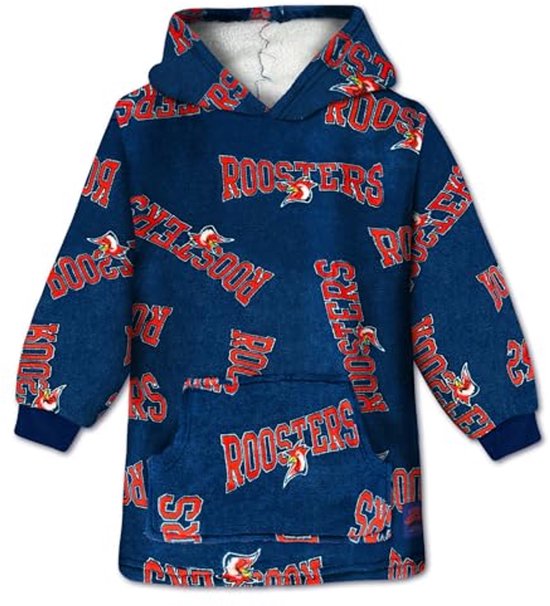 Oversized deken met capuchon voor kinderen, schattige pluizige fleece capuchonsweatshirt met grote zak, voor kinderen, tieners. - paars - Een maat