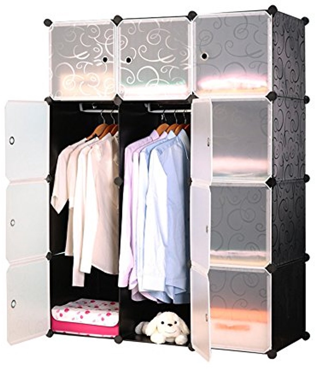 Opbergkast met 12 Kubussen - Draagbare Modulaire Organizer voor Kleding