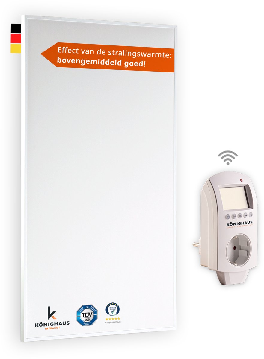 inoverhome - Infrarood Verwarmingspaneel 130W met Smart Thermostaat (5 jaar Garantie)