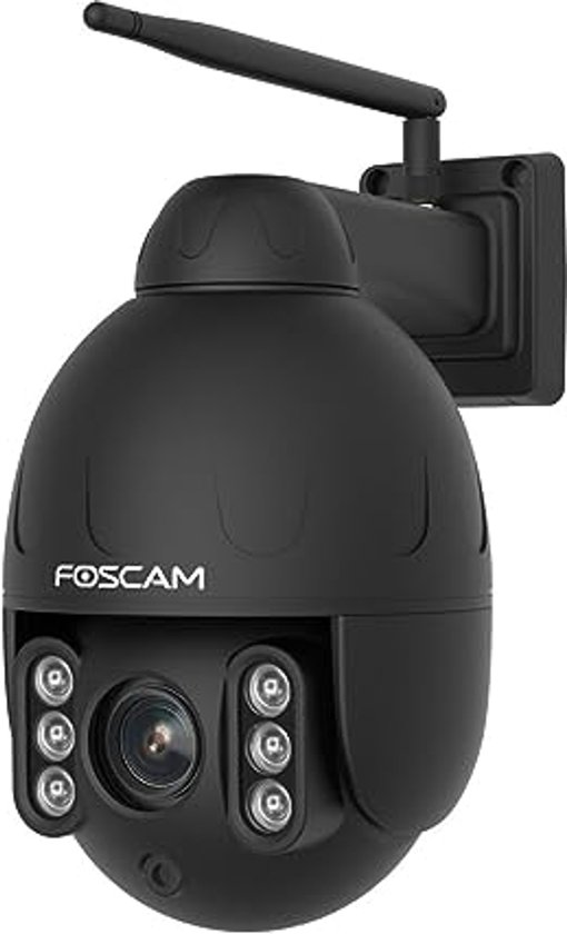 Foscam SD8EP 8MP PoE PTZ Dome - Telecamera di sorveglianza con zoom ottico 4x, qualità video UHD HDR, per interni ed esterni, rilevamento intelligente di persone e veicoli