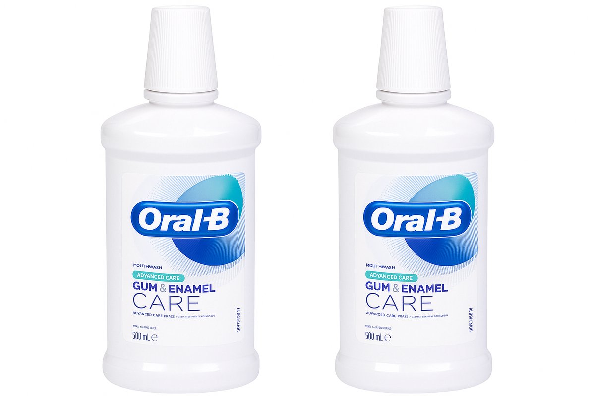 Oral-B Mondwater Gum Enamel Care - Duo Verpakking (2 x 500 ml) - Mondverzorging voor Gevoelige Tanden en Tandvlees - Frisse Adem