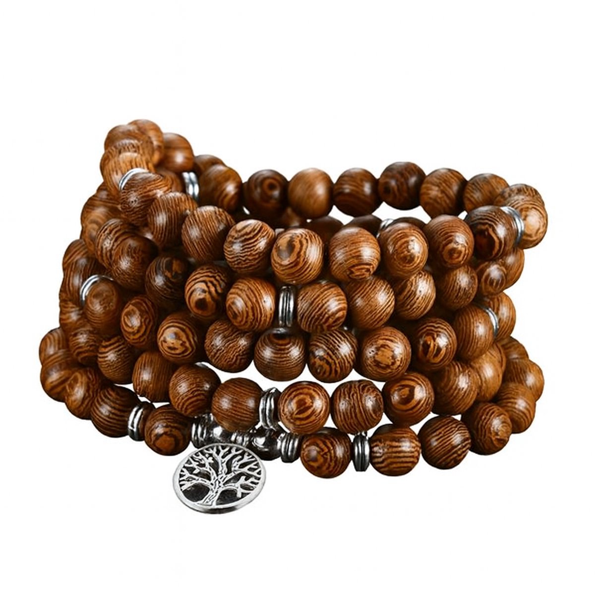 Afecto gebedsketting Boom 108 Houten Kralen Armband - Mala Boeddha Bedel armband Vrouwen Mannen en kinderen