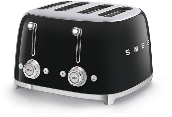 SMEG TSF03BLEU - Broodrooster - Zwart - 4x4 - 2000W - 6 niveaus