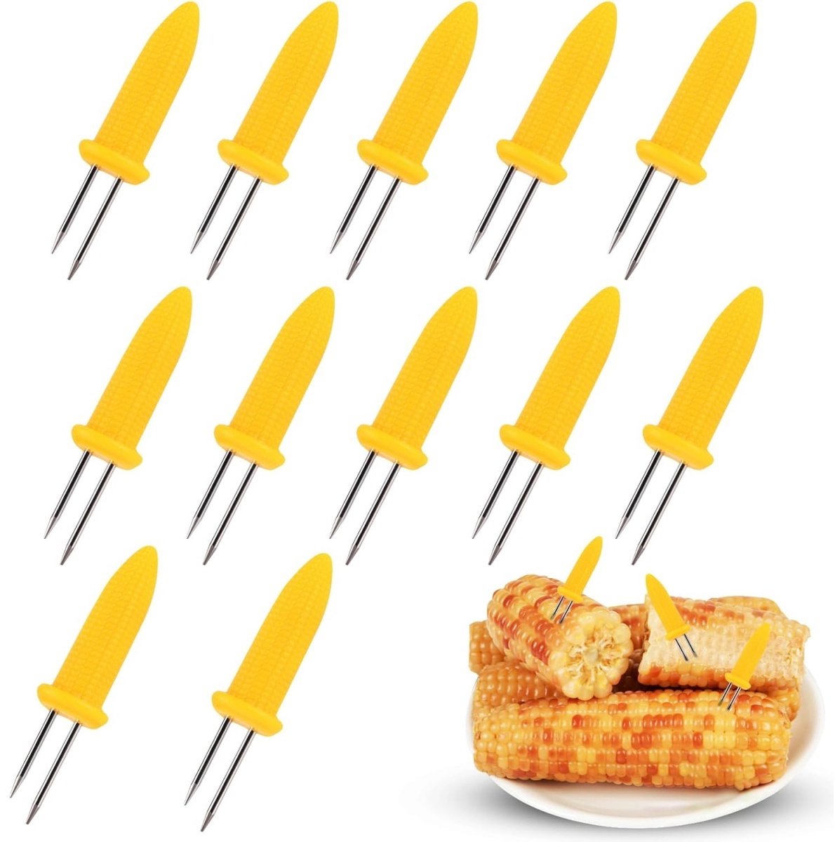 Vitdipy - 12 stuks - Maishouders - Mais Prikkers - Mais Vorken - Mais Houders