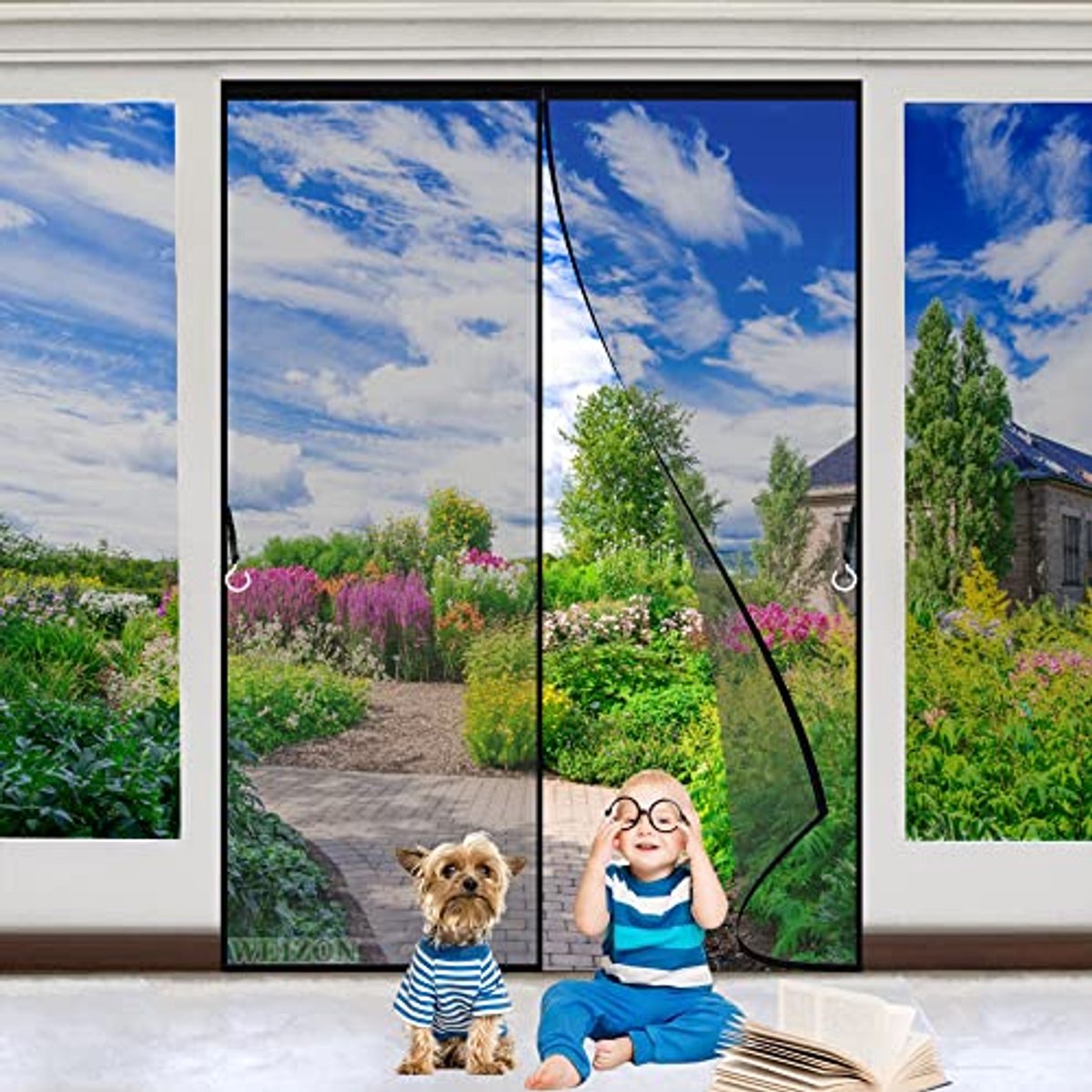 Magnetisch Vliegenhor voor Deur - Zelfklevend, Wasbaar en Automatisch Sluitend - Perfect voor Keuken en Airco Kamers (235x270cm)