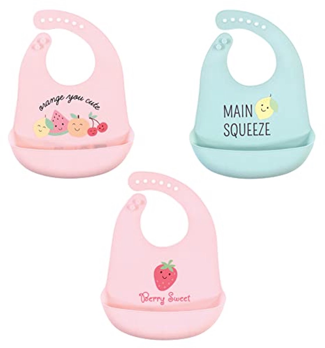 Waterdichte Siliconen Slabbetjes voor Baby's - 2 Stuks - Eenvoudig Schoon te Maken met Diepe Zak