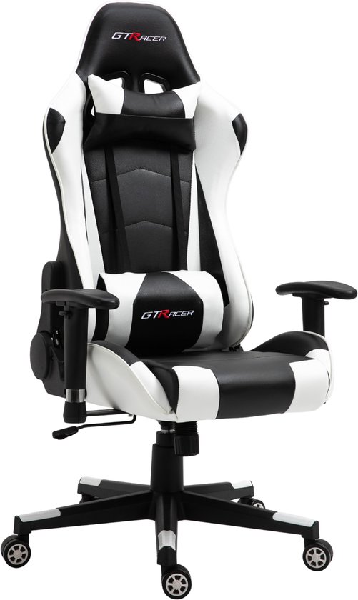 GTRacer Pro Gaming Stoel Ergonomisch Zwart/Wit