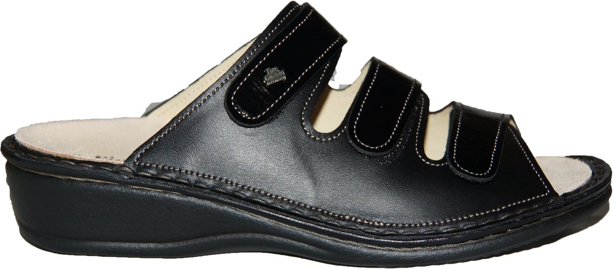 Finn Comfort slippers model Pisa zwart Maat: 42
