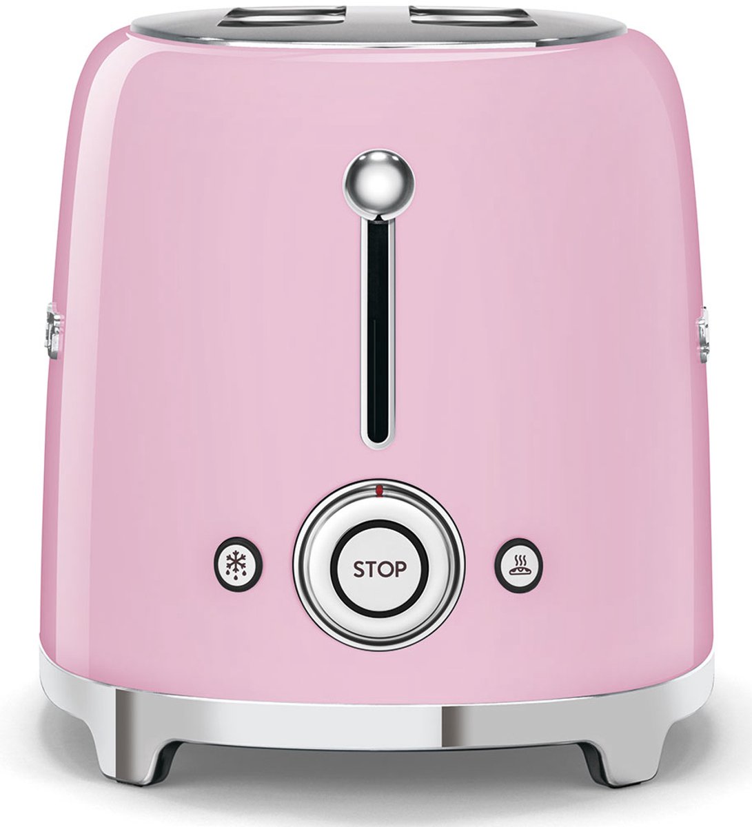 SMEG TSF01PKEU - Broodrooster - Roze - 2x2 - 950W - 6 niveaus thumbnail 5