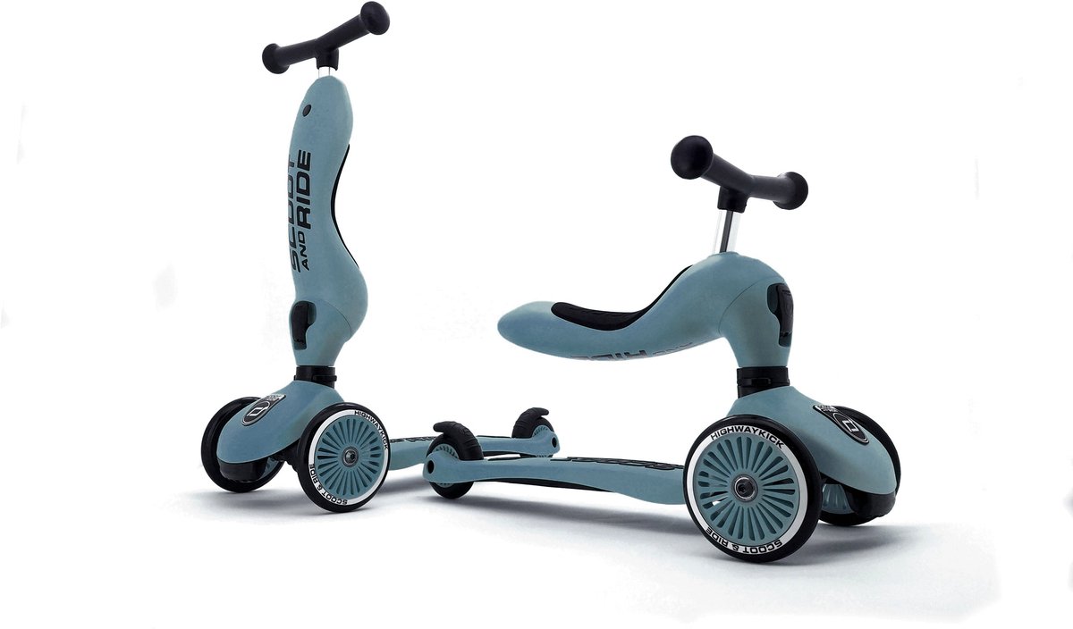 Scoot & Ride Highwaykick 1 – 2-in-1 Kinderstep – Loopfiets en Step in Één – Zonder Gereedschap Ombouwbaar – Veilig en Stabiel – Steel — afbeelding 19