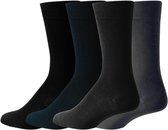 green-goose® Luxe Bamboe Sokken Heren - 4 Paar - Donker Mix - 44-46 - 85% Bamboe - Superzacht en Duurzaam