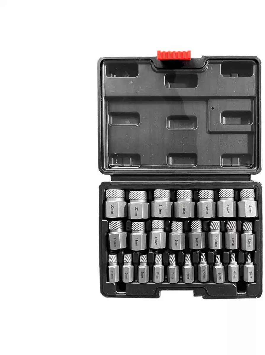 Spiraaldoppen M3 t/m M23- Weber Tools- uitdraaigereedschap-Boutenverwijderaar-Schroef en bout verwijder set