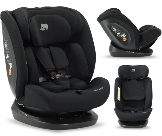 Deryan Clyde I-Size Autostoel - 40 tot 150 cm - Groep 0+/1/2/3 - Zwart