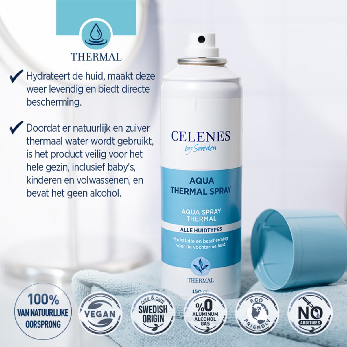 Celenes Aqua Thermische Spray - 3 x 150 ml - Voordeelverpakking