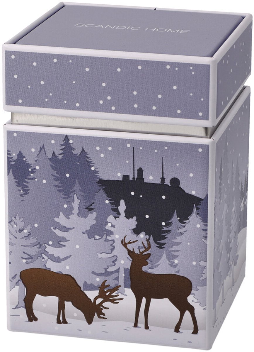 Goebel - Scandic Home | Theedoos Winter Woods | Bewaardoos - 11cm - kerst - 4 stuks