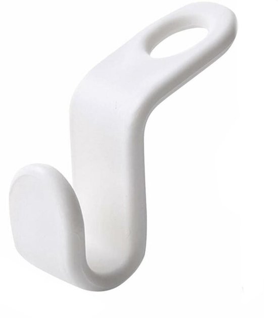 Set van 50 kledinghangers, ruimtebesparende kledinghangers, haken voor garderobeorganizer, stropdashouder (wit