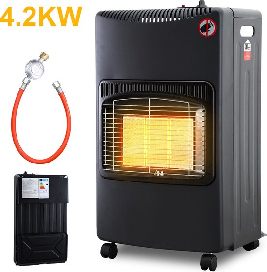 Borg Mobiele Werkplaats kachel Gaskachel - 4.2KW Incl. NL Drukregelaar + slang - Met ODS veiligheid