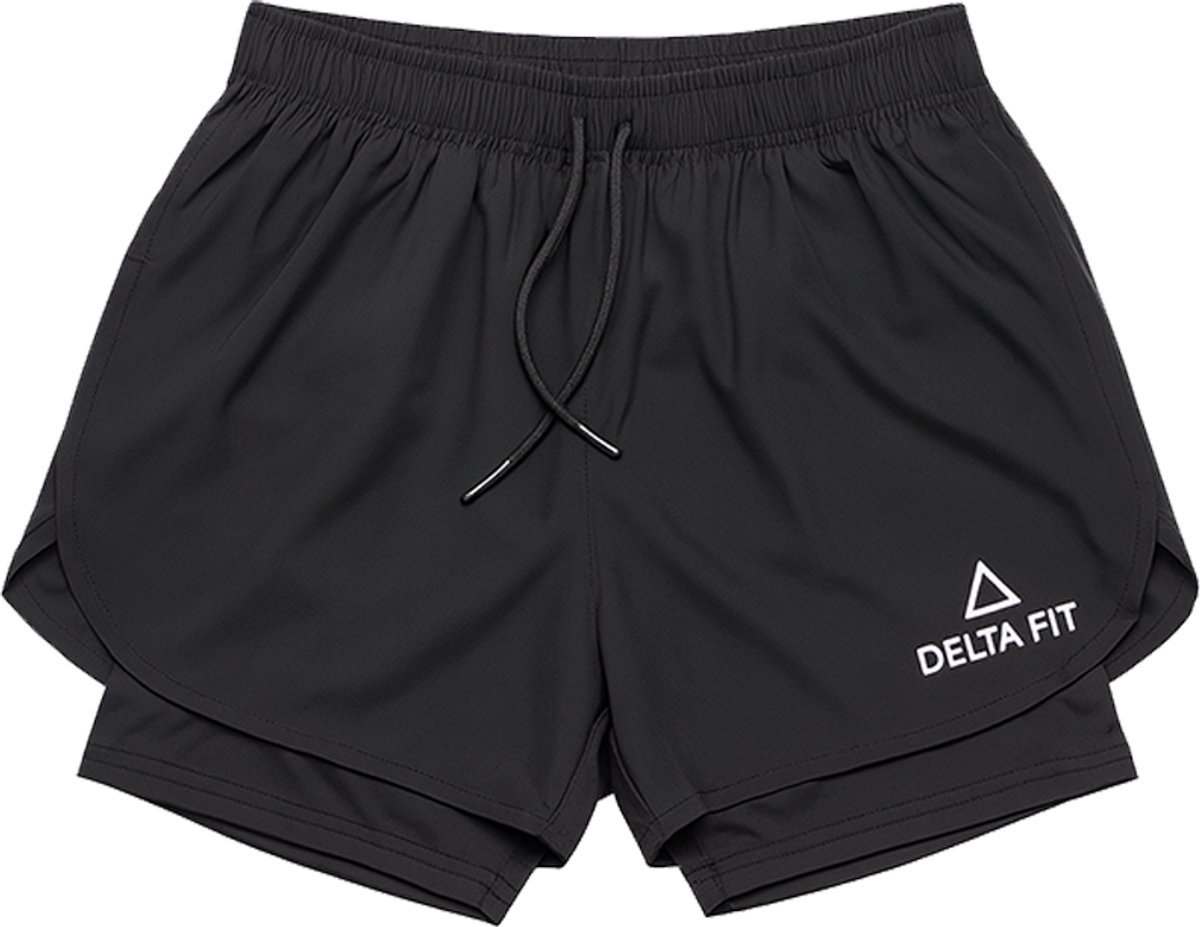 Delta Fit - 2 in 1 Hardloopbroek - Telefoonvak - Maat L (VALT KLEIN)