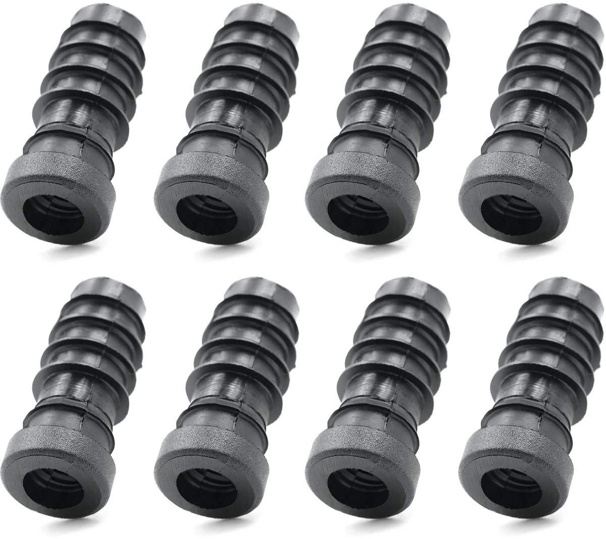 M10 Schroefdraadstoppen - 8x Kunststof Ronde Buizen Ø 18 mm met 1,5 mm Wanddikte