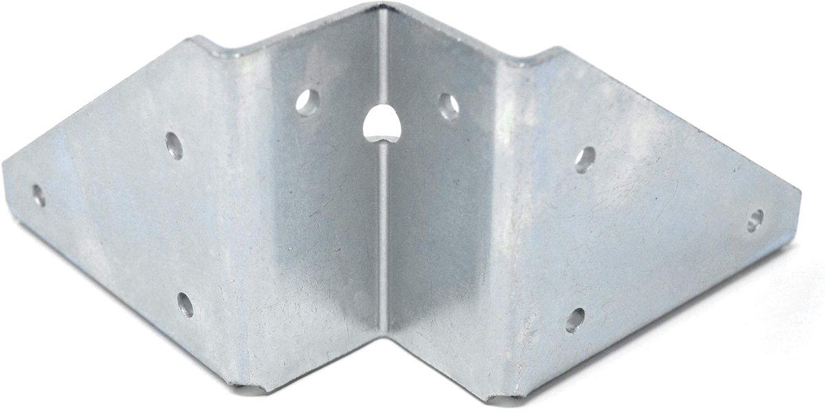 Hoekbeslag Set van 4 - Staal - 123 x 123 mm - Verzilverd