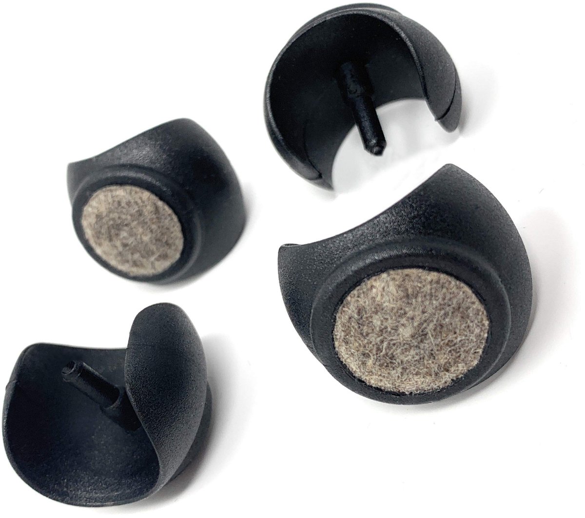 Set van 8 viltglijders Ã˜ 24-26 mm - Stille klemladder met geruisloos glijvlak