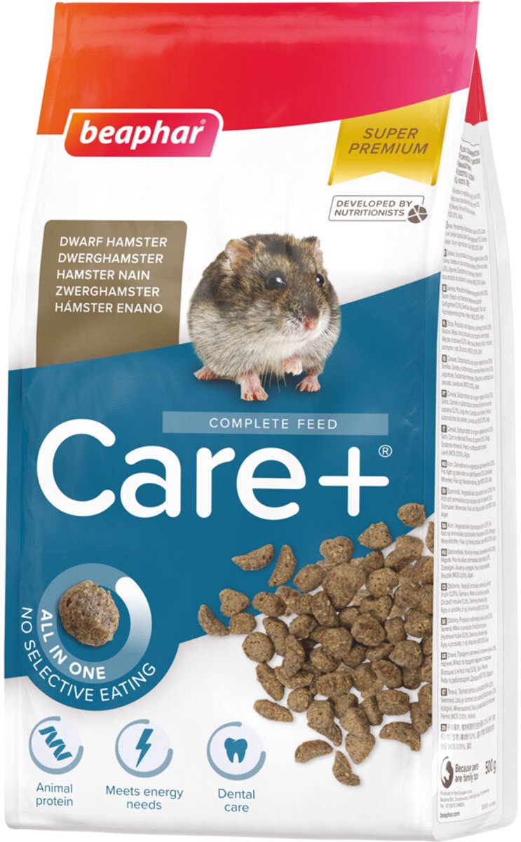 Beaphar Care+ Dwerghamster – 5 x 500 gr – Voordeelverpakking