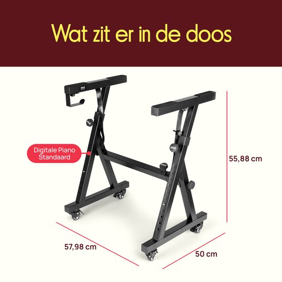 Keyboardstandaard Z-stijl, verstelbare elektrische piano-standaard met