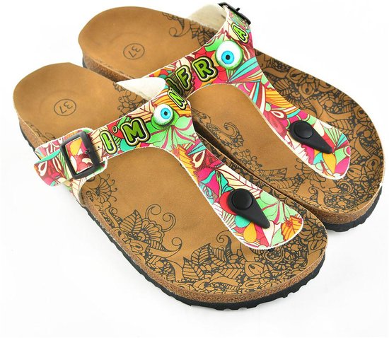 GOBY - I'm Not Afraid - Sandales pour femmes - Slippers - Haute qualité - Fait main - Taille 38