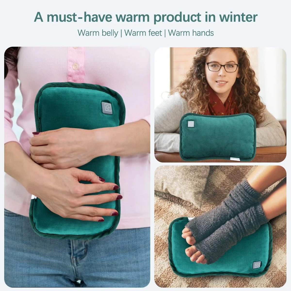 Elektrische Handwarmer USB Oplaadbaar – 3 Warmteniveaus, Zachte Warme Handtas | Herbruikbare Warmwaterkruik, Winter Handverwarmer, Draagbare Handwarmer voor Koude Dagen — cadeau in Cadeau-ideeën - foto 3