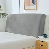 Beschermhoes voor het hoofdbord, all-inclusive hoofdbordhoes, rekbaar hoofdbordovertrek, elastisch, voor gevoerd hoofdeinde, zwart, 170-190 cm