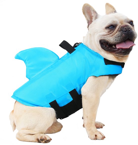 CITÉTOILE Zwemvest Hond Haai - Shark Dog Life Jacket Met Handvat - Roze-Blauw XS