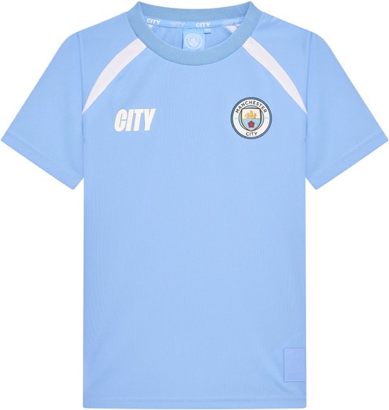 Maillot domicile Manchester City Enfants 2025/2026 - Taille 140 - Maillot de foot - Vêtements de sport - Garçons et Filles - Boutique des supporters de Manchester City - Polyester