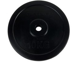 Tunturi Halterschijf - Halter gewichten - 1x 10 kg - 30mm - Rubber - incl. fitness app