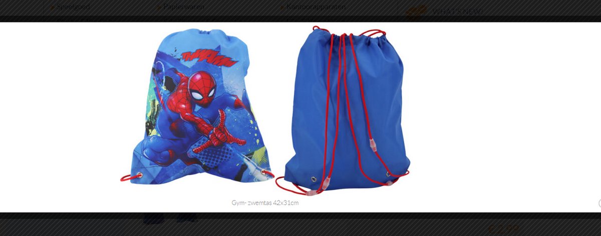 Spiderman: Gym- zwemtas 42x31cm,Spiderman tas, Gymtas, Zwemtas, Spiderman