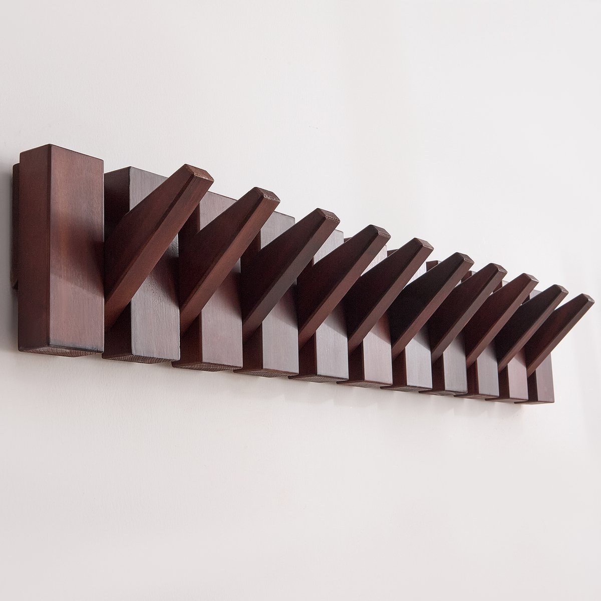 Urban State Piano Kapstok - wandkapstok - keys - 10 haken - kapstok hangend - walnoot finish