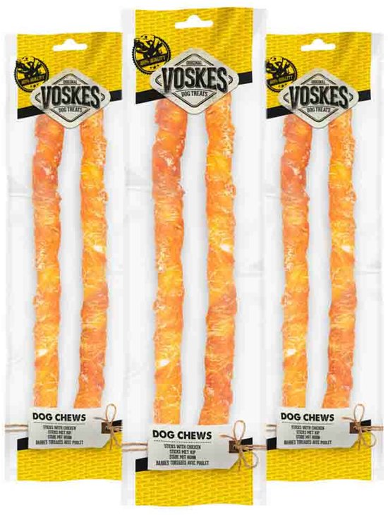 Voskes Stick Met Kip 40 cm - 3 x 2 stuks - Voordeelverpakking